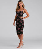 Romantic Vibes Floral Mesh Midi Dress