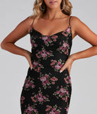 Romantic Vibes Floral Mesh Midi Dress