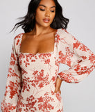 Total Sweetheart Smocked Floral Dress