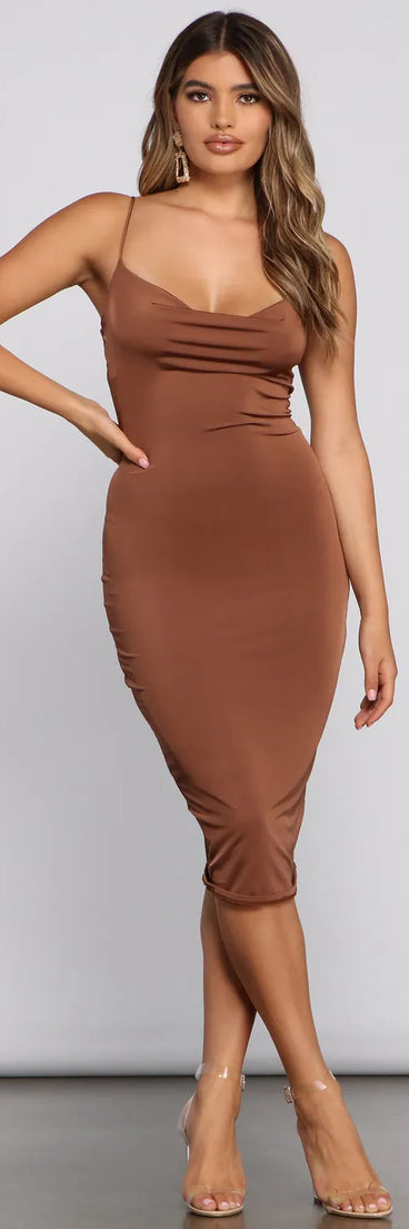 The Luxe Level Sleeveless Midi Dress