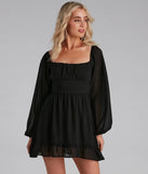 Go With The Flow Chiffon Skater Dress