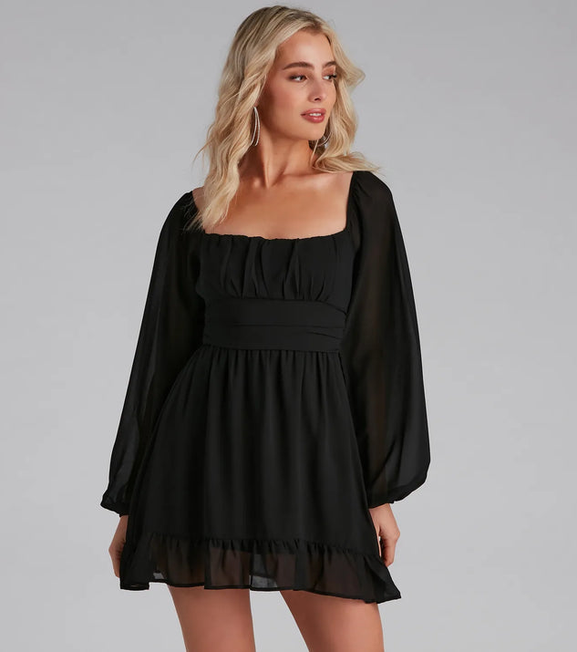 Go With The Flow Chiffon Skater Dress