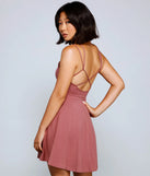 Flirty And Frilly Pleated Skater Dress