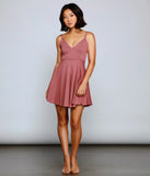 Flirty And Frilly Pleated Skater Dress
