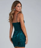 A Velvet Vibe Floral Mini Dress