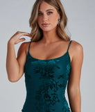 A Velvet Vibe Floral Mini Dress