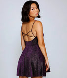 Shimmering Nights Glitter Skater Dress