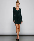 Glitzy Moment Glitter Knit Mini Dress