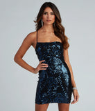 Revamp your 2025 wardrobe with this chic addition, the Mesmerizing Sequin Lace-Back Dress in navy, perfect for elevating your style in the new year.