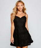 All About That Lace Ruffled Mini Dress