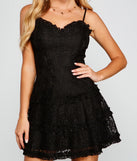 All About That Lace Ruffled Mini Dress