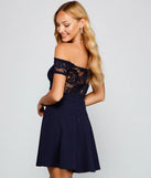 Lace And Luxe Off The Shoulder Mini Dress