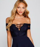 Lace And Luxe Off The Shoulder Mini Dress