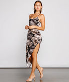 Tropical Dream Asymmetrical Maxi Dress