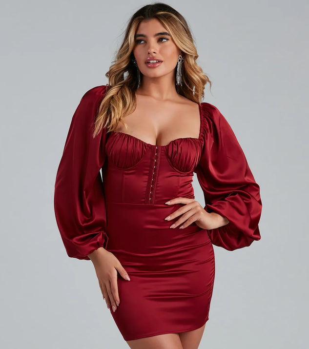 Sweet And Chic Satin Mini Dress