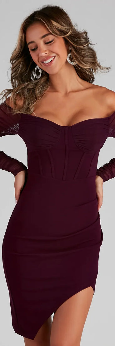 Sweet And Stunning Ruched Mini Dress