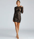 Vintage Glam Sequin Mini Dress