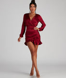 Ruffle Romance Satin Mini Dress