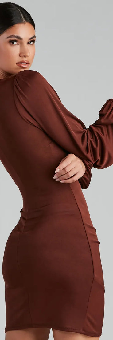 Out For The Night Plunge Wrap Mini Dress