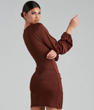 Out For The Night Plunge Wrap Mini Dress