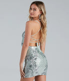 Makin' Magic Damask Sequin Mini Dress