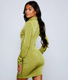 Crazy About Ruche Collared Mini Dress