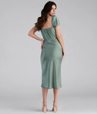 Elevated Beauty Satin Midi Dress