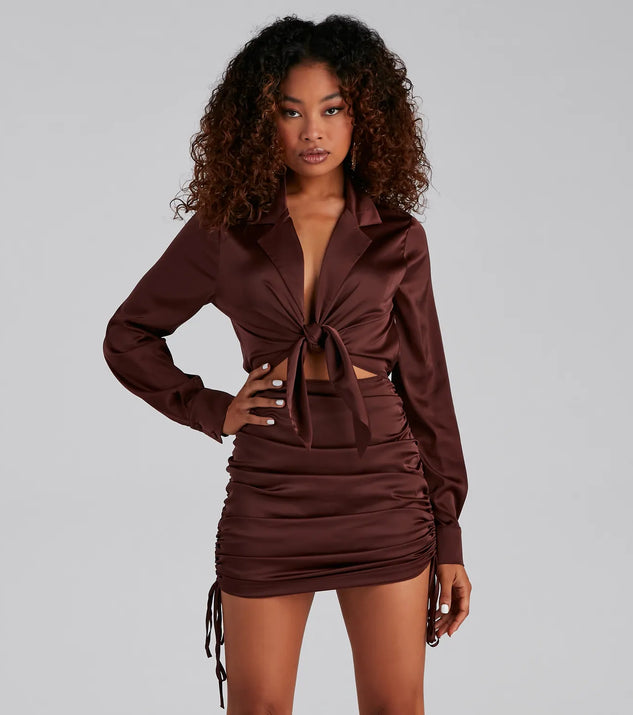 Endlessly Chic Satin Mini Dress