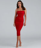 Sound The Alarm Ruched Midi Dress