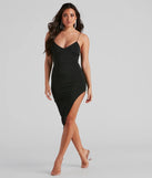 Walk My Way Glitter V-Neck Midi Dress