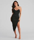 Walk My Way Glitter V-Neck Midi Dress