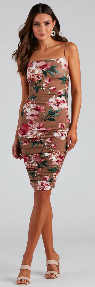 Flourishing Floral Midi Dress