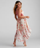 New Love Floral Lace Hi-Low Dress