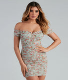 Sweet And Stunning Lovely Florals Mesh Mini Dress