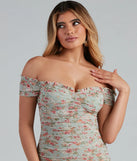 Sweet And Stunning Lovely Florals Mesh Mini Dress