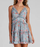 Flirty In Floral Chiffon Babydoll Dress