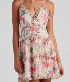 Budding Romance Chiffon Skater Dress