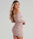 Sweet Florals Mesh Piped Mini Dress