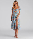 Life's A Breeze Floral Cutout Midi Dress