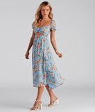 Life's A Breeze Floral Cutout Midi Dress