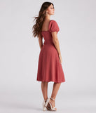 Love Swept Chiffon Slit Midi Dress