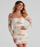 Pretty Rosy Mesh Floral Mini Dress