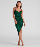 Luxe Sleek Vibes Satin Midi Dress