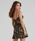 Sweet Rose Tie-Back Ruffle Dress