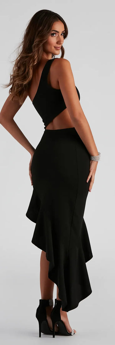 Here To Party Ruffled Midi Dress