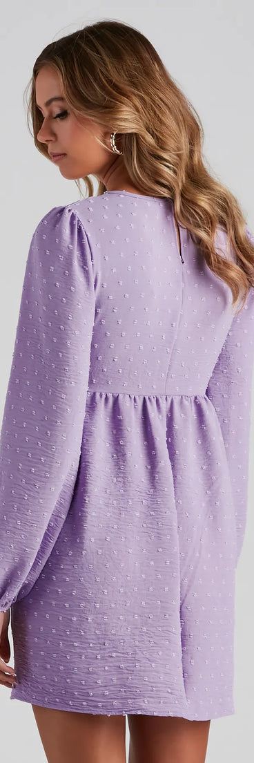 Whimsy Charm Swiss Dot Skater Dress