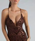 Getting The Vibe Sequin Lace-Up Mini Dress