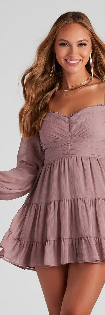 mauve skater dress Women's Basque Waist Jersey Mini Skater Dress