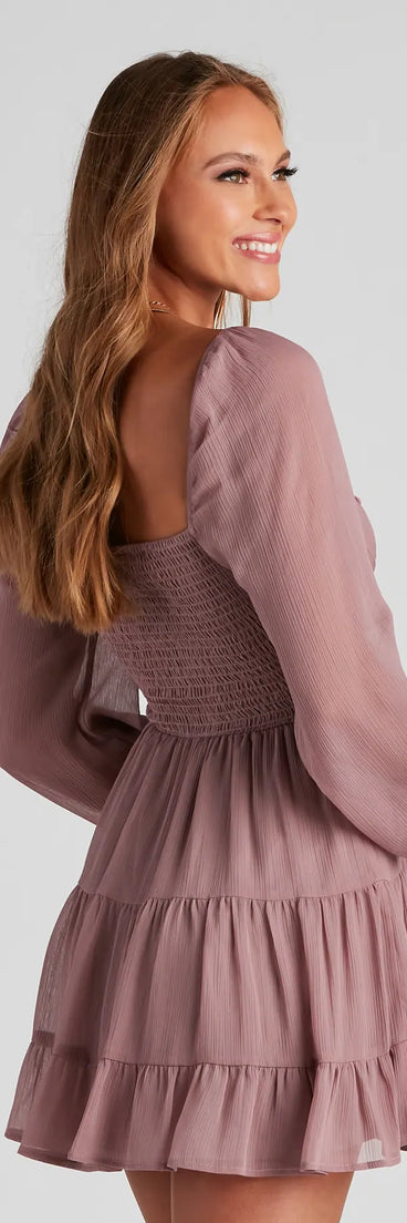 Effortless Muse Chiffon Skater Dress