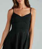 Bright Night Glitter Skater Party Dress